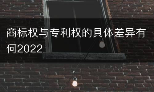 商标权与专利权的具体差异有何2022