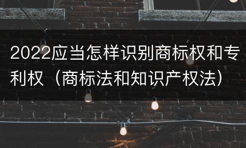 2022应当怎样识别商标权和专利权（商标法和知识产权法）