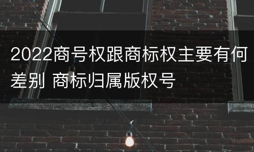 2022商号权跟商标权主要有何差别 商标归属版权号