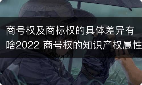 商号权及商标权的具体差异有啥2022 商号权的知识产权属性
