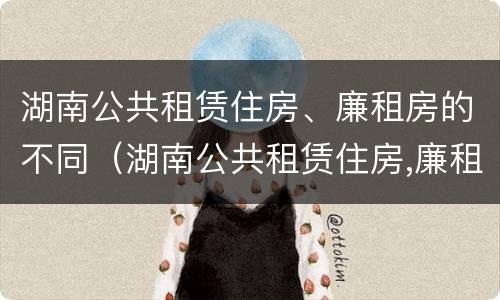 湖南公共租赁住房、廉租房的不同（湖南公共租赁住房,廉租房的不同标准）