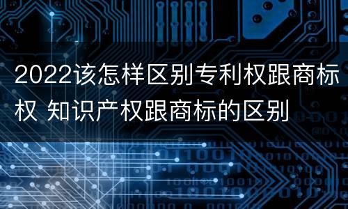 2022该怎样区别专利权跟商标权 知识产权跟商标的区别