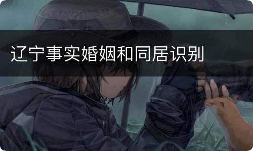 辽宁事实婚姻和同居识别