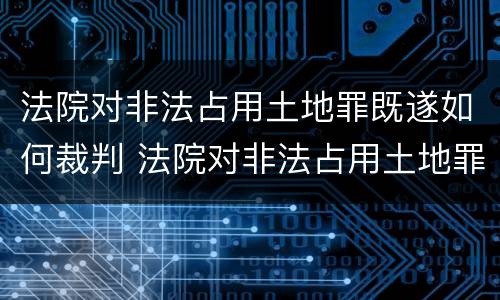 法院对非法占用土地罪既遂如何裁判 法院对非法占用土地罪既遂如何裁判执行