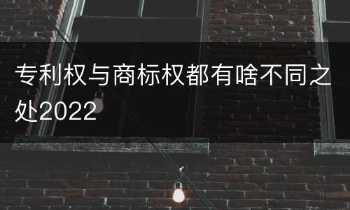 专利权与商标权都有啥不同之处2022