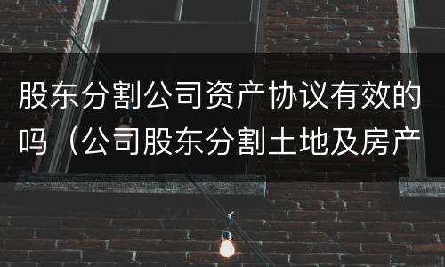 股东分割公司资产协议有效的吗（公司股东分割土地及房产）
