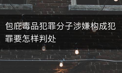 包庇毒品犯罪分子涉嫌构成犯罪要怎样判处
