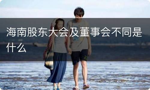 海南股东大会及董事会不同是什么