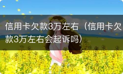 信用卡欠款3万左右（信用卡欠款3万左右会起诉吗）