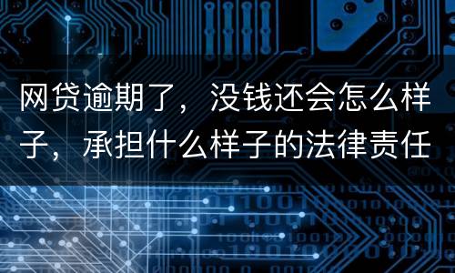 网贷逾期了，没钱还会怎么样子，承担什么样子的法律责任