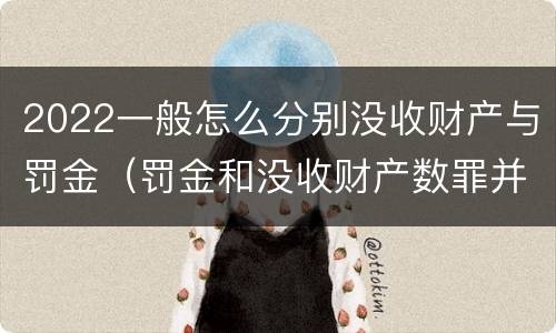 2022一般怎么分别没收财产与罚金（罚金和没收财产数罪并罚）