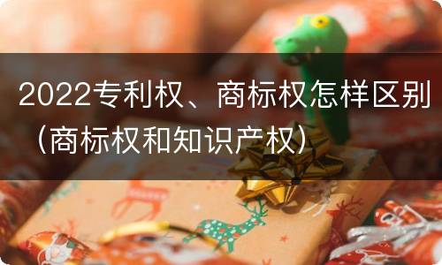 2022专利权、商标权怎样区别（商标权和知识产权）