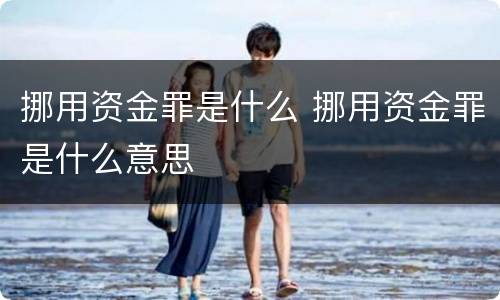 挪用资金罪是什么 挪用资金罪是什么意思