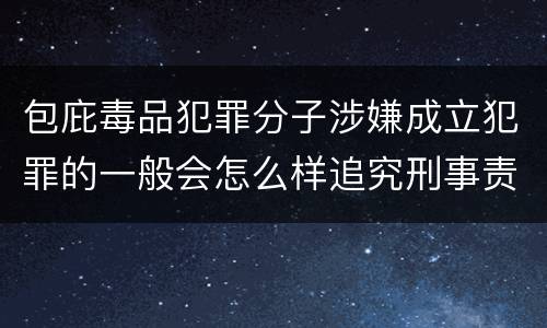 包庇毒品犯罪分子涉嫌成立犯罪的一般会怎么样追究刑事责任