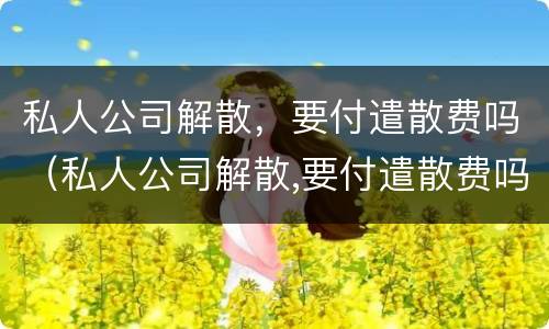 私人公司解散，要付遣散费吗（私人公司解散,要付遣散费吗）