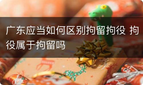 广东应当如何区别拘留拘役 拘役属于拘留吗