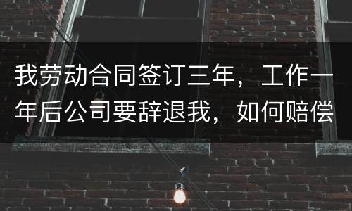 我劳动合同签订三年，工作一年后公司要辞退我，如何赔偿
