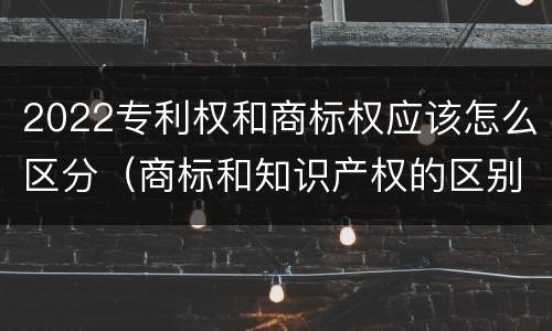 2022专利权和商标权应该怎么区分（商标和知识产权的区别）