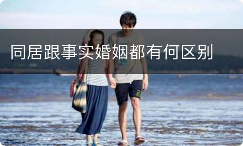 同居跟事实婚姻都有何区别