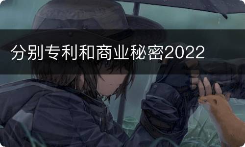分别专利和商业秘密2022
