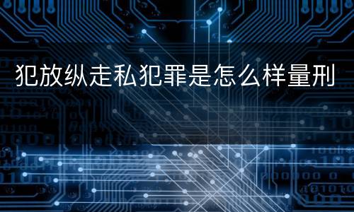 犯放纵走私犯罪是怎么样量刑