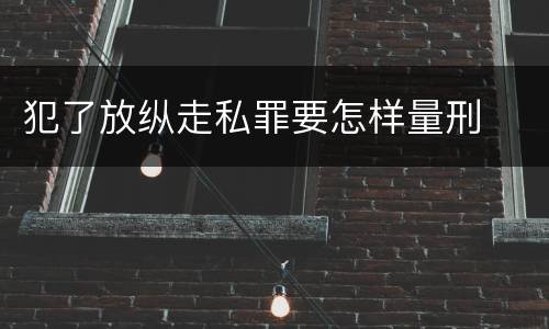 犯了放纵走私罪要怎样量刑