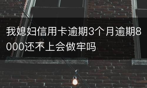 我媳妇信用卡逾期3个月逾期8000还不上会做牢吗
