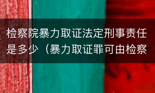 检察院暴力取证法定刑事责任是多少（暴力取证罪可由检察院立案侦查）