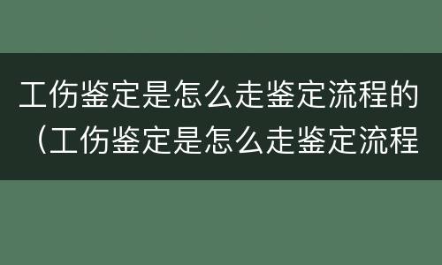 工伤鉴定是怎么走鉴定流程的（工伤鉴定是怎么走鉴定流程的呢）
