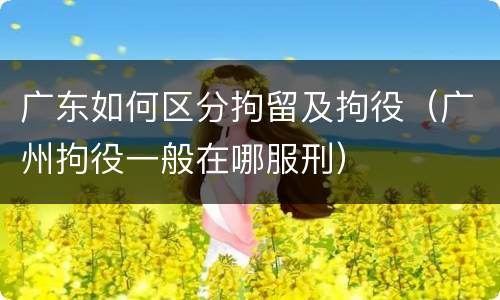 广东如何区分拘留及拘役（广州拘役一般在哪服刑）