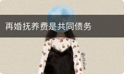再婚抚养费是共同债务