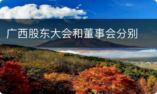 广西股东大会和董事会分别