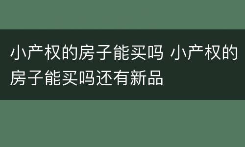 小产权的房子能买吗 小产权的房子能买吗还有新品