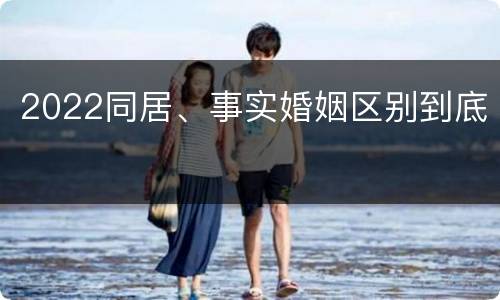 2022同居、事实婚姻区别到底