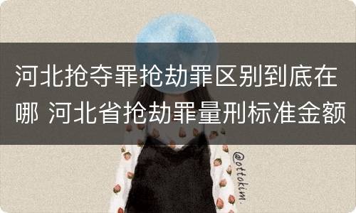 河北抢夺罪抢劫罪区别到底在哪 河北省抢劫罪量刑标准金额