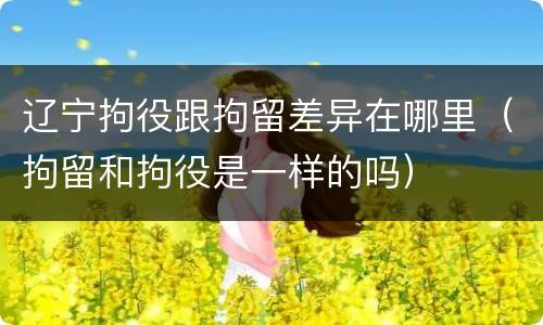 辽宁拘役跟拘留差异在哪里（拘留和拘役是一样的吗）