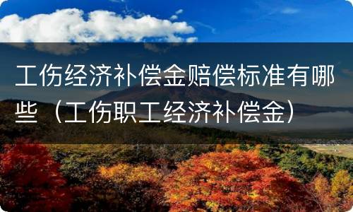 工伤经济补偿金赔偿标准有哪些（工伤职工经济补偿金）