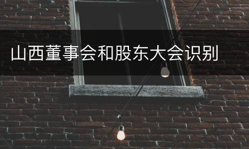 山西董事会和股东大会识别