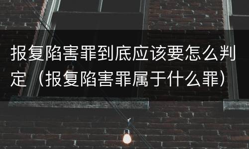 报复陷害罪到底应该要怎么判定（报复陷害罪属于什么罪）