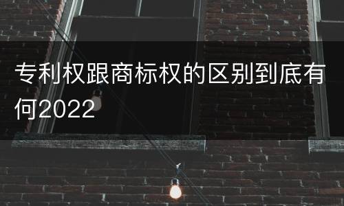 专利权跟商标权的区别到底有何2022