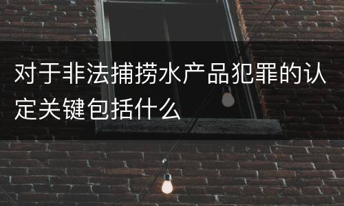 对于非法捕捞水产品犯罪的认定关键包括什么