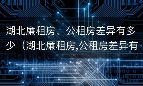湖北廉租房、公租房差异有多少（湖北廉租房,公租房差异有多少）