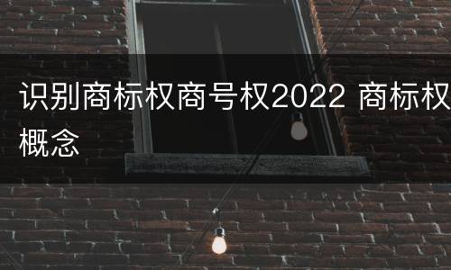 识别商标权商号权2022 商标权概念