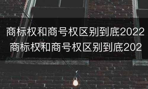 商标权和商号权区别到底2022 商标权和商号权区别到底2022年