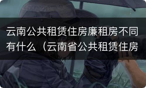 云南公共租赁住房廉租房不同有什么（云南省公共租赁住房）