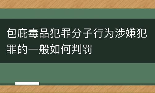 包庇毒品犯罪分子行为涉嫌犯罪的一般如何判罚