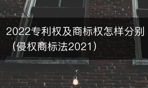 2022专利权及商标权怎样分别（侵权商标法2021）