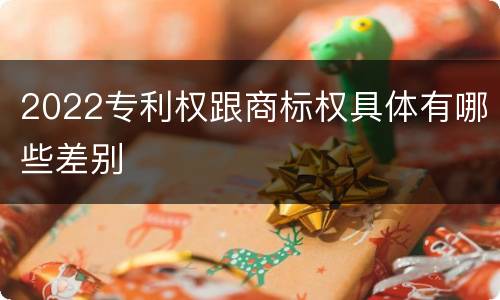 2022专利权跟商标权具体有哪些差别