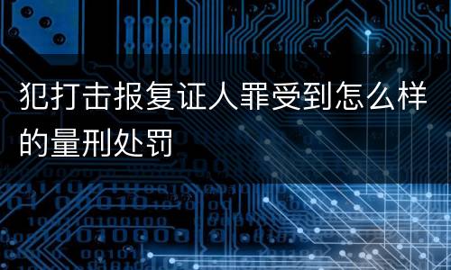 犯打击报复证人罪受到怎么样的量刑处罚