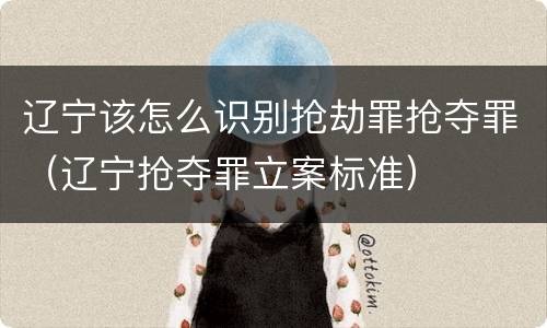 辽宁该怎么识别抢劫罪抢夺罪（辽宁抢夺罪立案标准）